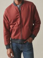 Mens Classic Fleece Bomber Jacket