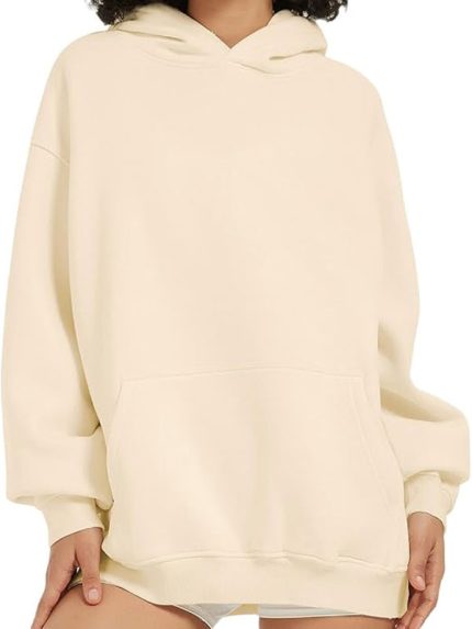 New Unisex Oversized Cream Hoodie