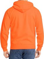Unisex Full Zip Fleece Orange Hoodie