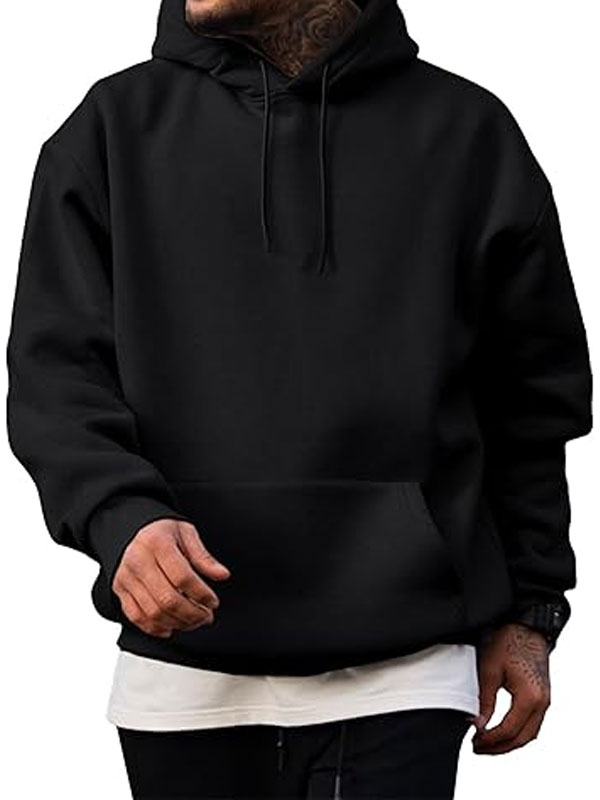 Unisex Pullover Long Sleeve Black Hoodie Unisex Pullover Long Sleeve Black Hoodie New