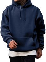 Unisex Pullover Long Sleeve Blue Hoodie New