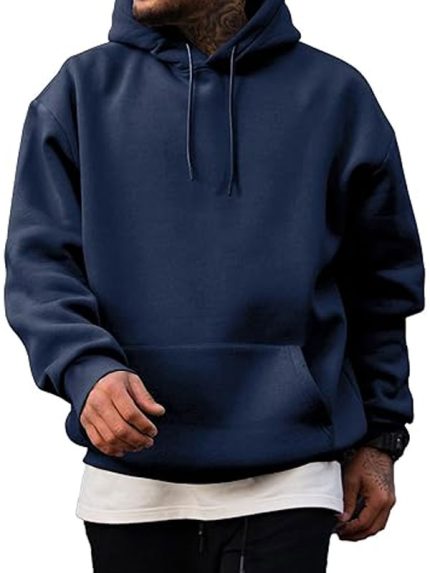 Unisex Pullover Long Sleeve Blue Hoodie New
