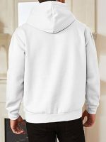 Unisex Pullover Long Sleeve White Hoodie
