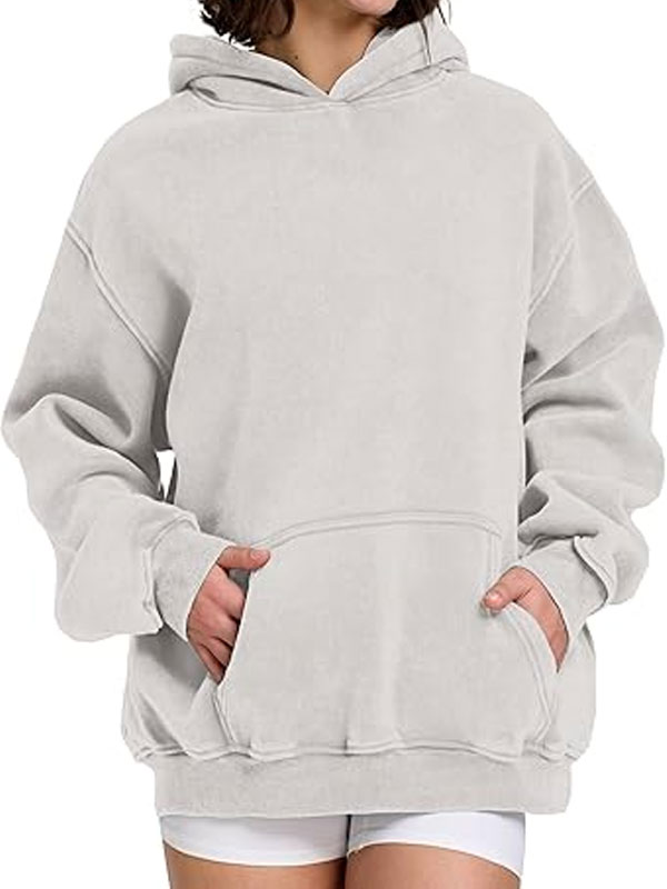 Womens Pullover Oversized Grey Hoodie Womens Pullover Oversized Grey Hoodie New