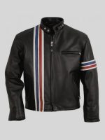 Easy Rider Captain America Black Leather Jacket