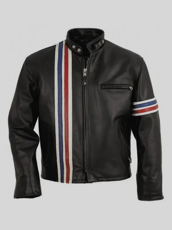 02-10-1.jpg Easy Rider Captain America Black Leather Jacket - Image 1