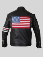 Easy Rider Captain America Black Leather Jacket - Image 2