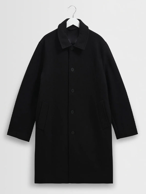 Mens Black Classic Coat Mens Black Classic Coat New