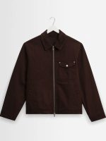 Mens Dark Brown Classic Workwear Jacket New
