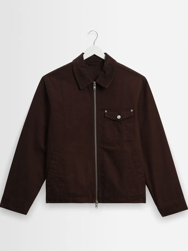 Mens Dark Brown Classic Workwear Jacket Mens Dark Brown Classic Workwear Jacket New