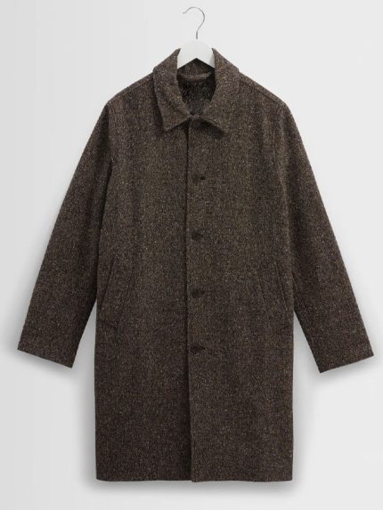 Mens Vintage Design Brown Coat New