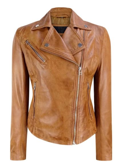 New TAYLOR TOKYO Classic Brown Leather Jacket