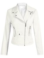 Womens Beige Leather Jacket New