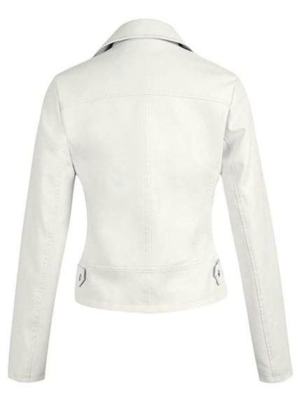 Womens Beige Leather Jacket
