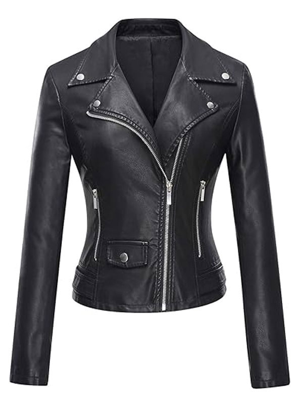 Womens Black Leather Jacket Womens Black Leather Jacket New