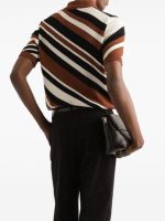 American Idol S24 Luke Bryan Brown Striped Polo Shirt - Image 2