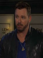 Eric Martsolf Days of Our Lives S61 Blue Leather Jacket