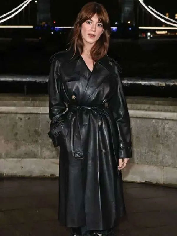 Fashion Week 2026 Daisy Edgar-Jones Black Leather Coat Fashion Week 2026 Daisy Edgar-Jones Black Leather Coat New