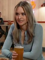 General Hospital 2026 Paige Herschell Light Blue Henley Top