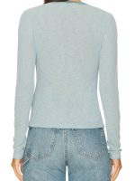 General Hospital 2026 Paige Herschell Light Blue Henley Top - Image 3