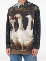 Great Celebrity Bake Off S09 Noel Fielding Geese Print Shirt - Image 2