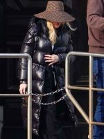 Madonna The Studio 2026 Black Puffer Coat