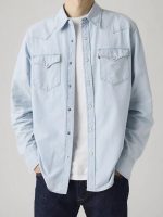 Marshals S01 Luke Grimes Light Blue Western Shirt - Image 2