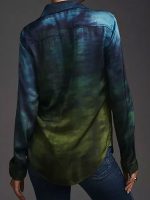 Grace S06 Blue And Green Tie Dye Blouse - Image 2