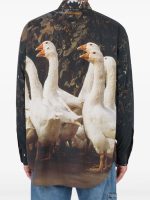 Great Celebrity Bake Off S09 Noel Fielding Geese Print Shirt - Image 3