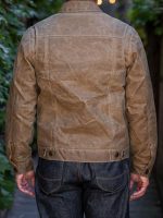 Marshals S01 Luke Grimes Brown Waxed Jacket - Image 3