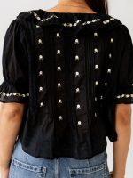 Real Housewives of Beverly Hills S15 Kathy Hilton Floral Embroidered Blouse - Image 3