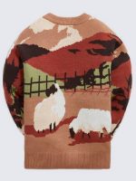 Sherri Jordan Carlos Orange Sheep Printed Sweater - Image 3
