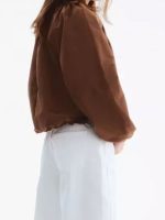 The Social 2026 Andrea Bain Gathered Bomber Jacket - Image 3