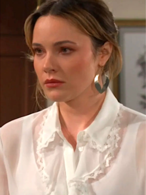 New-The-Young-and-the-Restless-2026-Cait-Fairbanks-White-Ruffle-Shirts.jpg The Young and the Restless 2026 Cait Fairbanks White Ruffle Shirt - Image 1