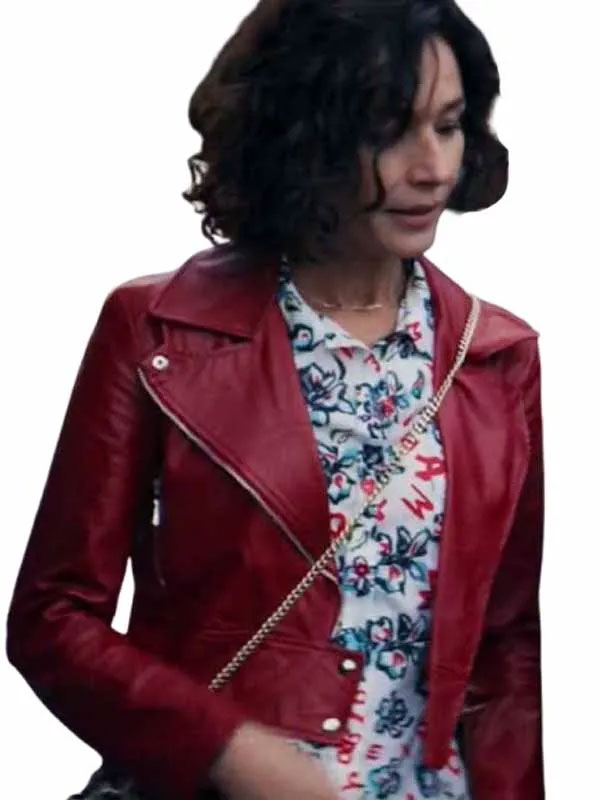 Nicole-Grimaudo-Solo-Mio-2026-Red-Leather-Jacket.jpg Nicole Grimaudo Solo Mio 2026 Red Leather Jacket - Image 1
