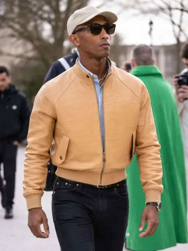 Pharrell Williams Paris Fashion Week 2026 Bomber Jacket Pharrell Williams Paris Fashion Week 2026 Bomber Jacket New