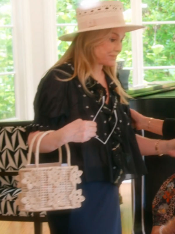 Real-Housewives-of-Beverly-Hills-S15-Kathy-Hilton-Floral-Embroidered-Blouse.jpg Real Housewives of Beverly Hills S15 Kathy Hilton Floral Embroidered Blouse - Image 1
