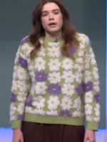 Saturday Night Live S51 Jane Wickline Flower Sweater