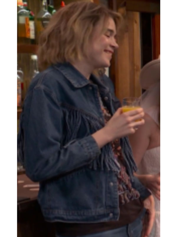 Saturday-Night-Live-S51-Jane-Wickline-Fringe-Denim-Jacket.jpg Saturday Night Live S51 Jane Wickline Fringe Denim Jacket - Image 1