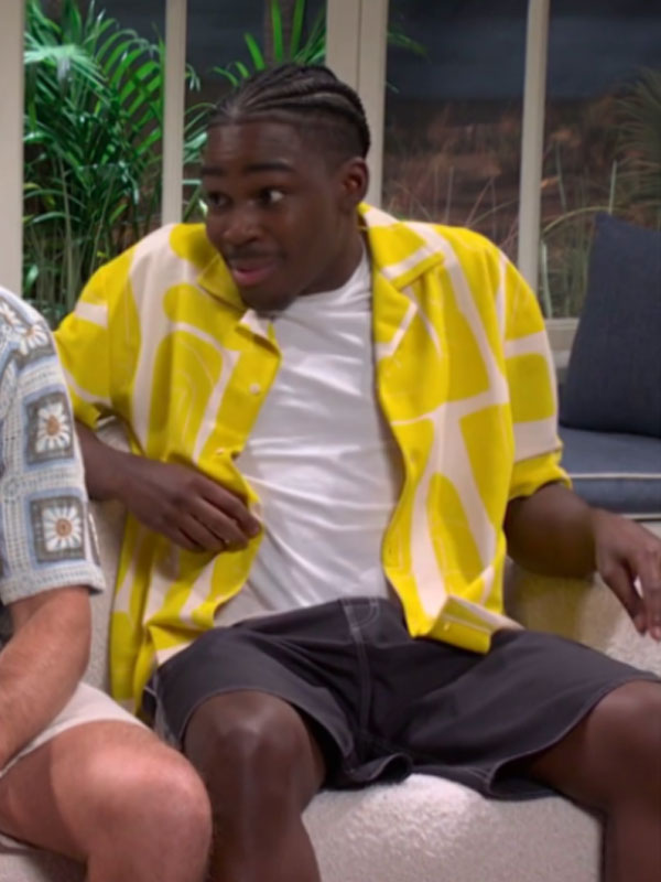 Saturday-Night-Live-S51-Kam-Patterson-Yellow-Printed-Shirt.jpg Saturday Night Live S51 Kam Patterson Yellow Printed Shirt - Image 1