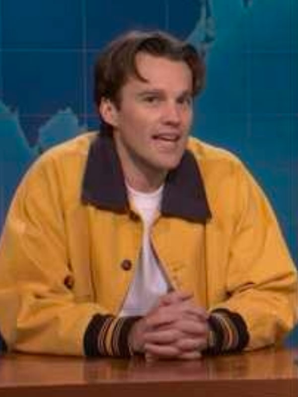 Saturday-Night-Live-S51-Tommy-Brennan-Contrasting-Collar-Yellow-Jacket.jpg Saturday Night Live S51 Tommy Brennan Contrasting Collar Yellow Jacket - Image 1