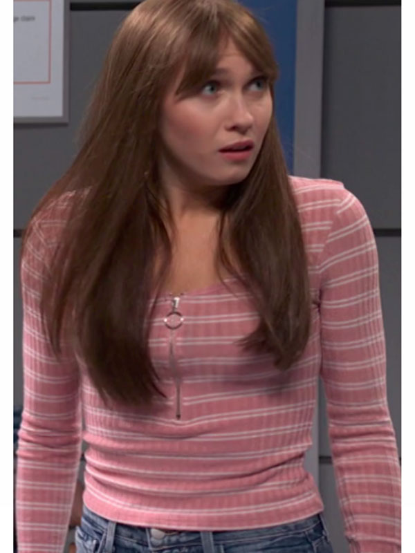 Saturday-Night-Live-S51-Veronika-Slowikowska-Pink-Zip-Top.jpg Saturday Night Live S51 Veronika Slowikowska Pink Zip Top - Image 1