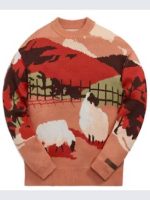 Sherri Jordan Carlos Orange Sheep Printed Sweater - Image 2