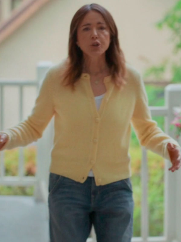Shrinking-S03-Christa-Miller-Yellow-Cardigan.jpg Shrinking S03 Christa Miller Yellow Cardigan - Image 1