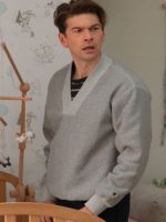 Shrinking S03 Devin Kawaoka Fleece V-Neck Sweater