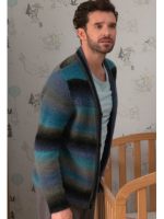 Shrinking S03 Michael Urie Wool Striped Cardigan