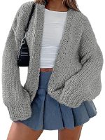 Summer House S09 Lexi Wood Grey Cardigan - Image 2