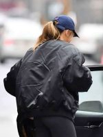 Tate McRae NYC 2026 Black Bomber Jacket - Image 2