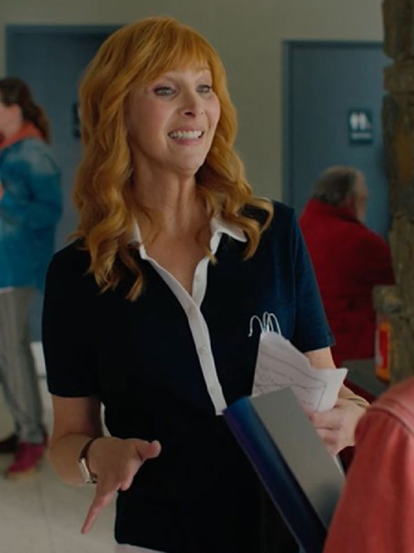The-Comeback-Lisa-Kudrow-Navy-Blue-Polo-Tee.jpg The Comeback Lisa Kudrow Navy Blue Polo Tee - Image 1