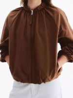 The Social 2026 Andrea Bain Gathered Bomber Jacket - Image 2